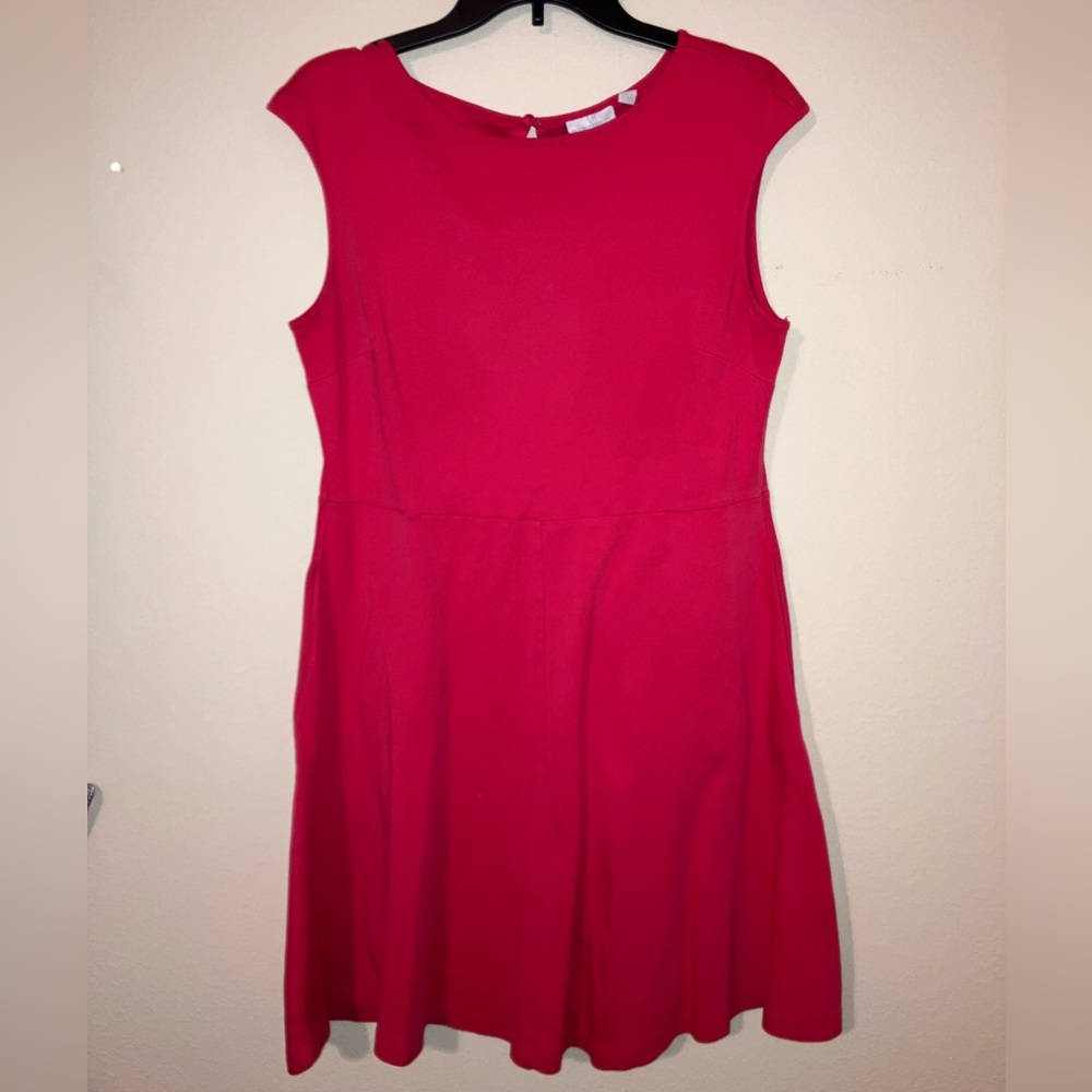 New York & Company Dress Women’s Large Red With Pockets